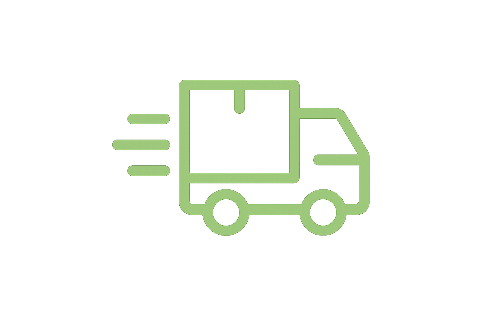 Delivery icon with pistache color
