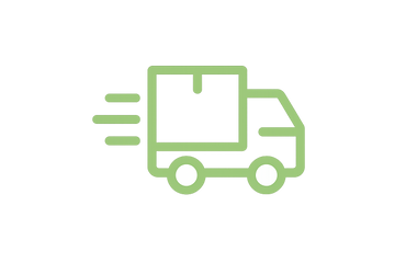 Delivery icon with pistache color