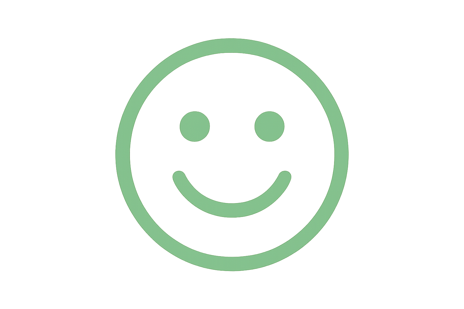 generate for me satisfaction icon in pistache color